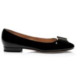 TOM FORD LEATHER AND GROS GRAIN AUDREY BALLERINA FLAT