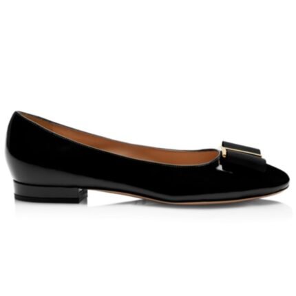 TOM FORD LEATHER AND GROS GRAIN AUDREY BALLERINA FLAT