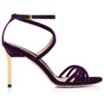 TOM FORD VELVET IDA SANDAL PURPLE
