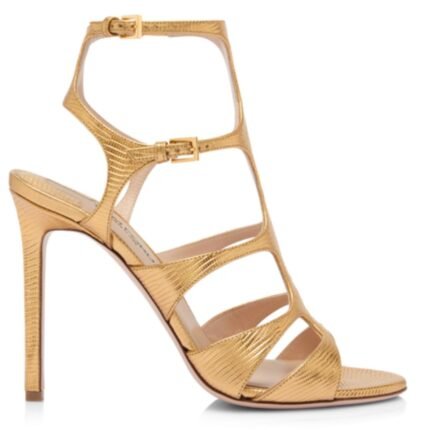TOM FORD LAMINATED PRINTED LIZARD PARADIS SANDAL