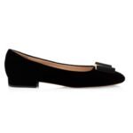 TOM FORD VELVET AND GROS GRAIN AUDREY BALLERINA FLAT