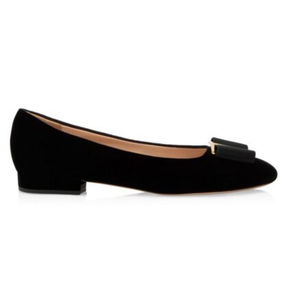 TOM FORD VELVET AND GROS GRAIN AUDREY BALLERINA FLAT