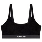 TOM FORD STRETCH VELVET BRALETTE BLACK