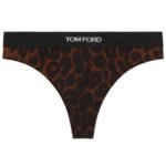 TOM FORD REFLECTED LEOPARD PRINTED MODAL SIGNATURE THONG