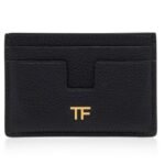 TOM FORD GRAIN LEATHER CLASSIC TF CARD HOLDER BLACK