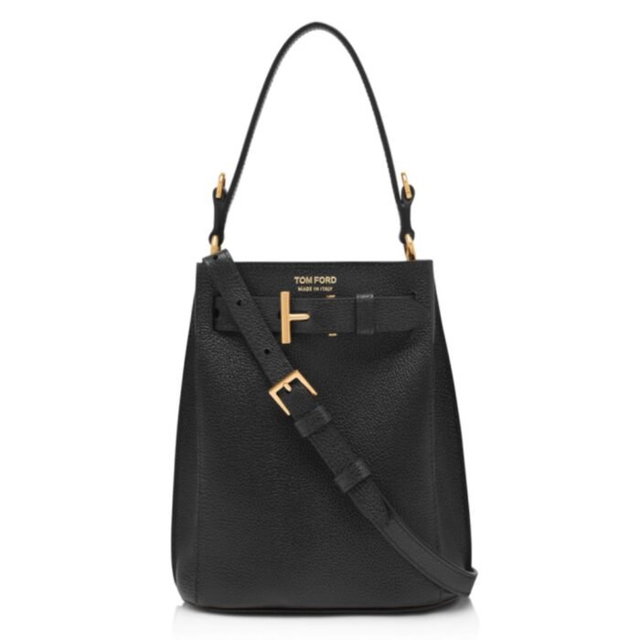 TOM FORD GRAIN LEATHER AUDREY MINI BUCKET BAG