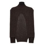 FENDI SWEATER DARK PURPLE WOOL PULLOVER