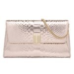 TOM FORD LAMINATED STAMPED PYTHON NOBILE CLUTCH