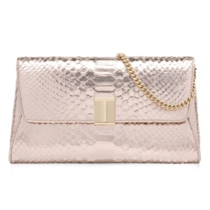 TOM FORD LAMINATED STAMPED PYTHON NOBILE CLUTCH