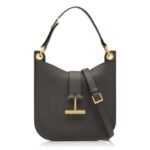 TOM FORD GRAIN LEATHER TARA SMALL CROSSBODY BLACK