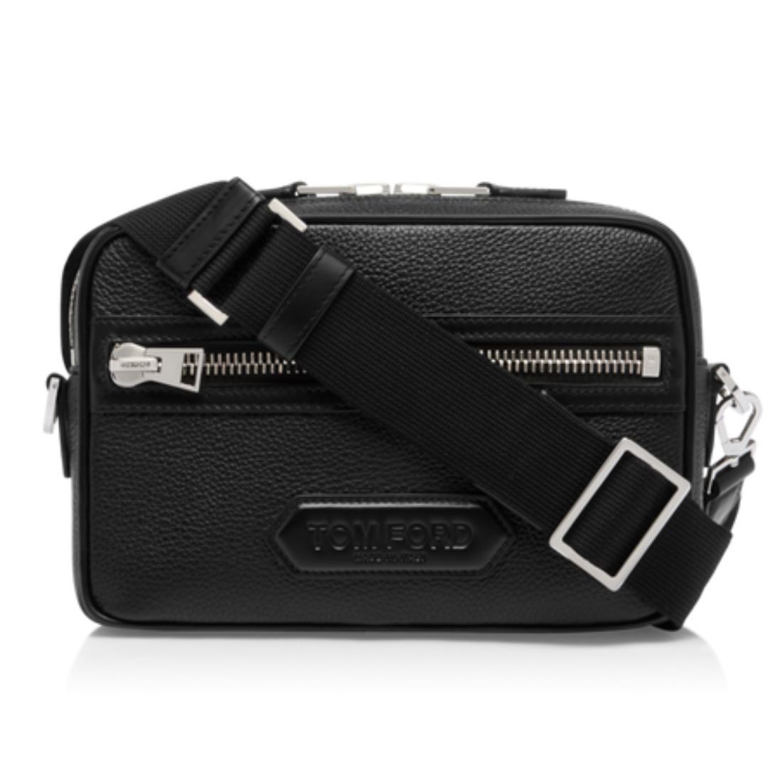 1 TOM FORD GRAIN LEATHER TRAVELLER SMALL MESSENGER