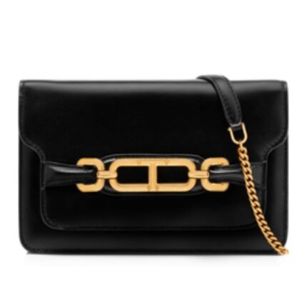 TOM FORD PALMELLATO EFFECT LEATHER SMALL SHOULDER BAG