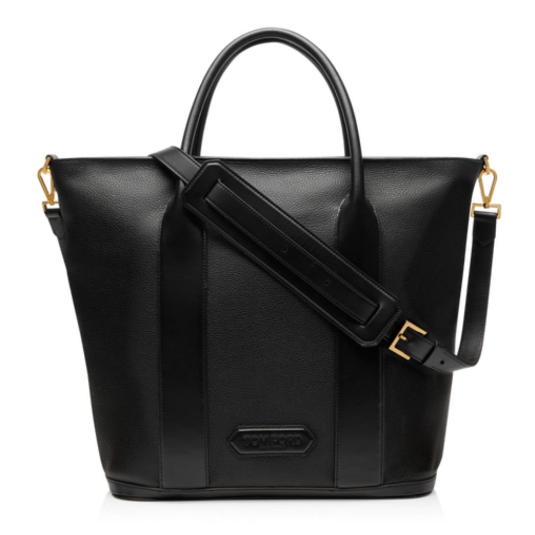 1 TOM FORD GRAIN LEATHER SHOPPER WITH ZIP