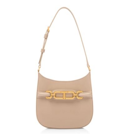 TOM FORD PALMELLATO EFFECT LEATHER MINI BAG LIGHT BEIGE