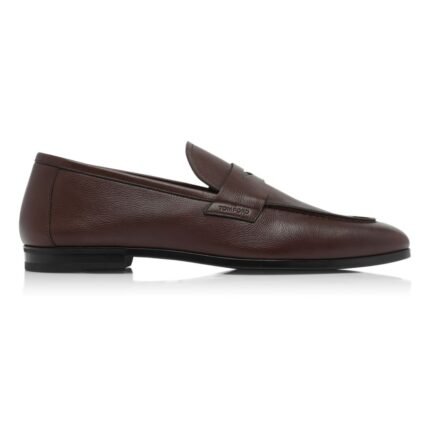 TOM FORD SUPPLE GRAIN SEAN TWISTED BAND LOAFER BLACK