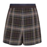 FENDI BROWN FENDI TARTAN SHORTS