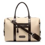 TOM FORD GRAIN LEATHER LEATHER BUCKLEY HOLDALL BROWN