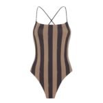 FENDI SWIMSUIT BEIGE LYCRA REVERSIBLE
