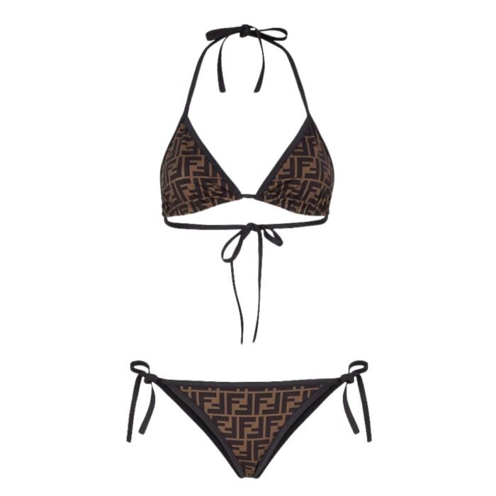 FENDI BROWN LYCRA BIKINI