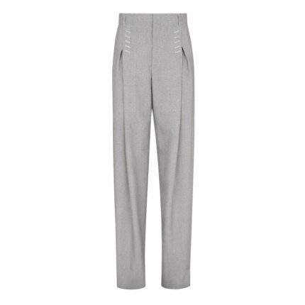 FENDI PANTS MICRO-CHECK WOOL