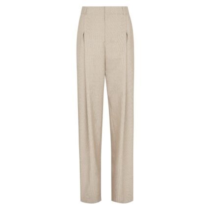FENDI PANTS MICRO-CHECK WOOL
