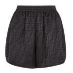 FENDI SHORTS BLACK SILK