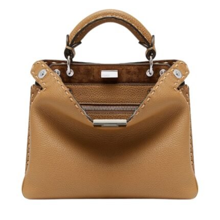 FENDI SELLERIA PEEKABOO SOFT SMALL BAG WITH 476 HAND-SEWN STITCHES