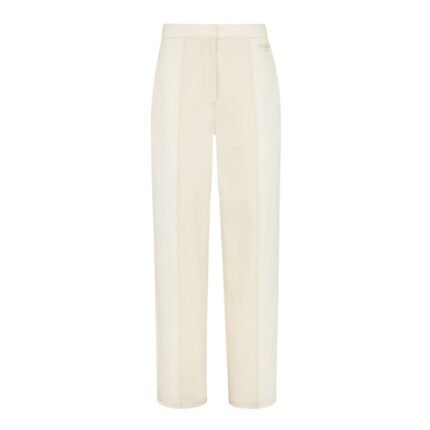 FENDI LONG JEANS WHITE FF DENIM PANTS