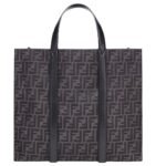 FENDI FF JACQUARD SHOPPER FABRIC BAG