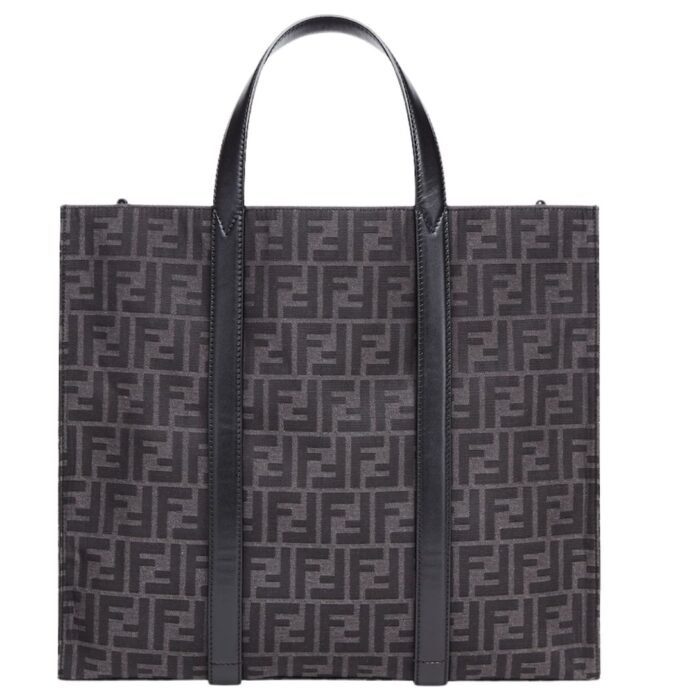 FENDI FF JACQUARD SHOPPER FABRIC BAG