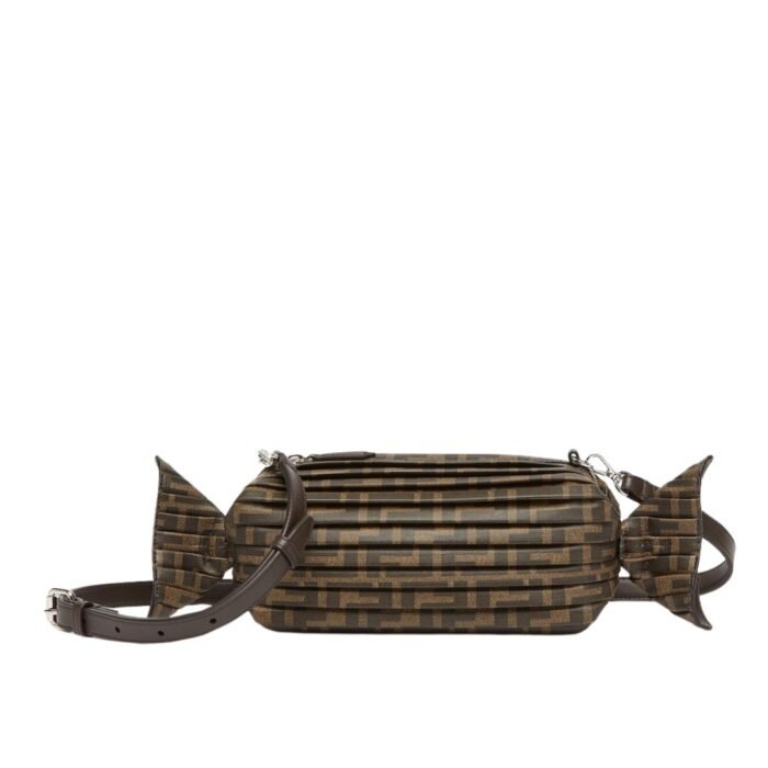FENDI CANDY BROWN FF CANVAS BAG