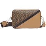 FENDI DIAGONAL CAMERA CASE FF CANVAS BAG
