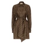 FENDI BROWN TWILL DRESS