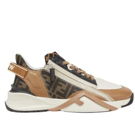 FENDI FLOW SNEAKERS LEATHER LOW-TOPS