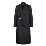 FENDI BLACK COAT WITH METALLIC YARN