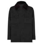 FENDI BLOUSON BLACK CASHMERE GO-TO JACKET