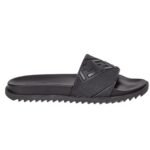 FENDI SLIDES BLACK RUBBER FOOTBED