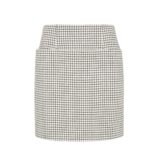 FENDI WHITE CHECK WOOL MINI SKIRT