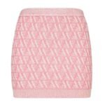 FENDI FF CASHMERE AND WOOL MINI SKIRT