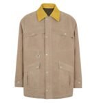 FENDI BEIGE WAXED COTTON BLOUSON