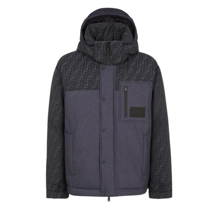 FENDI SKI BLUE FF JACQUARD JACKET