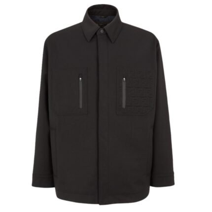 FENDI SKI BLACK FABRIC JACKET