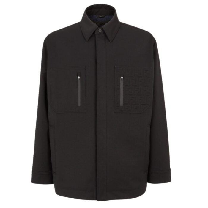 FENDI SKI BLACK FABRIC JACKET