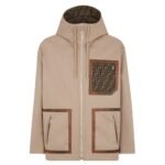 FENDI BLOUSON BEIGE FABRIC PARKA
