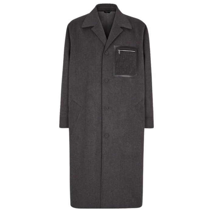FENDI GRAY CASHMERE COAT