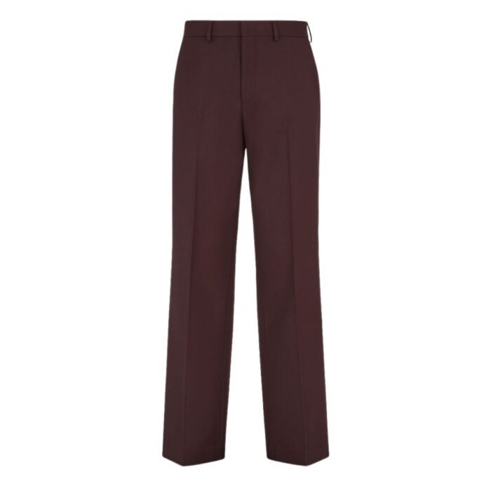 FENDI BURGUNDY WOOL PANTS