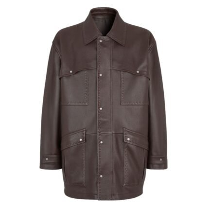 FENDI BROWN DEERSKIN BLOUSON