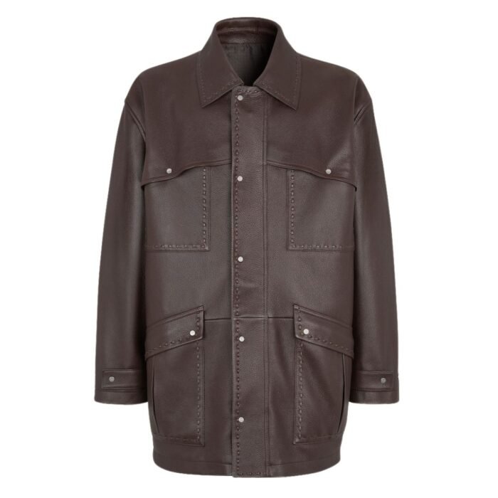 FENDI BROWN DEERSKIN BLOUSON