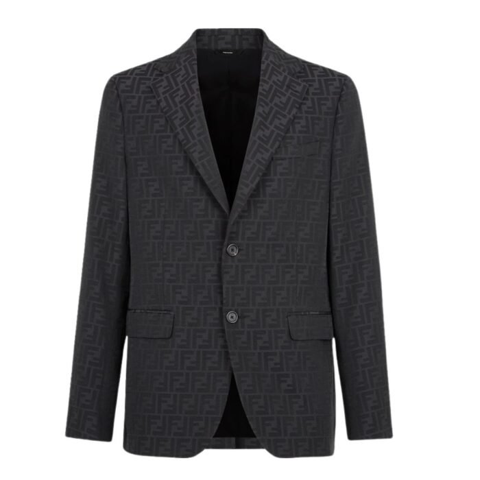 FENDI JACKET FF JACQUARD FABRIC BLAZER
