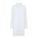 FENDI WHITE STRIPED COTTON DRESS